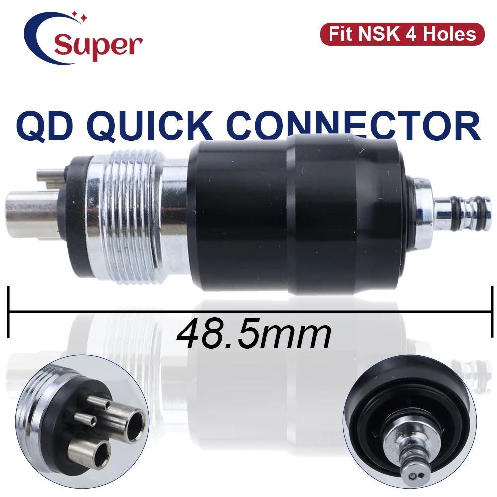 Dental Quick Coupler Swivel Coupling Adaptor 4hole Fit N*K QD High Speed Handpiece Dentistry Accessories