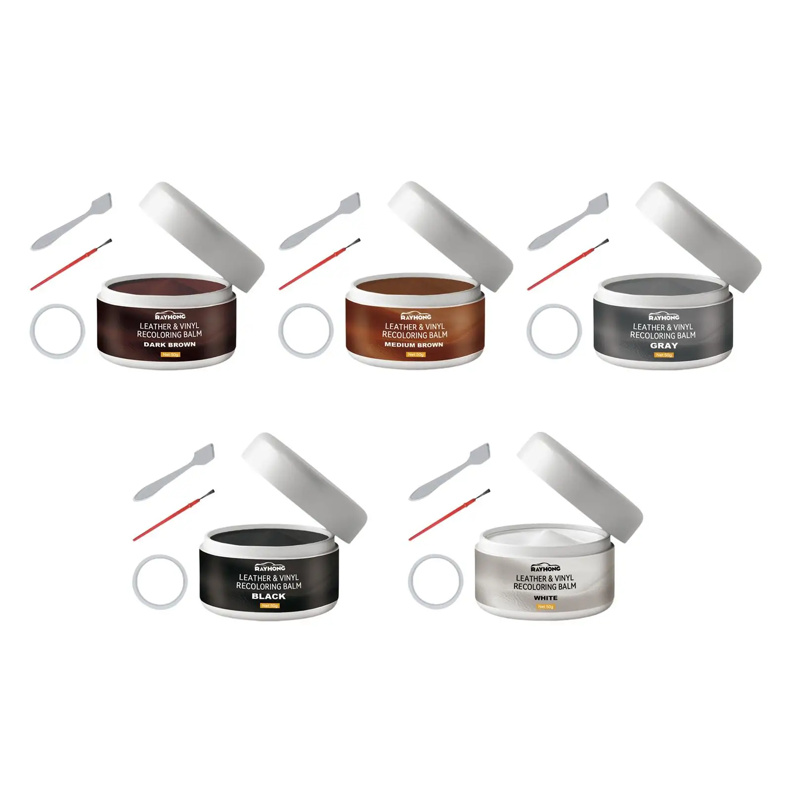 Premium Leather Recoloring Paint Color Restorer Cream for Handbags Couches Shoes Belts Jackets and Office Chairs