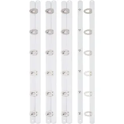4 Pairs 12inch Spring Steel Corset Busks White Corset Busk with Hook & Eye Closure for Sewing and Closure of Women Corsets
