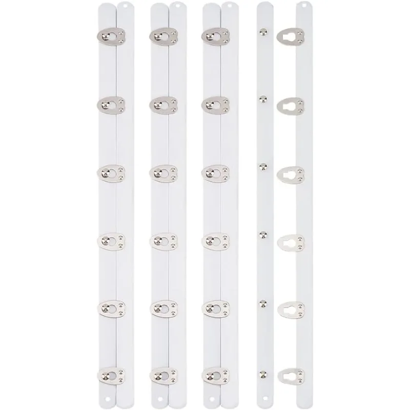 4 Pairs 12inch Spring Steel Corset Busks White Corset Busk with Hook & Eye Closure for Sewing and Closure of Women Corsets