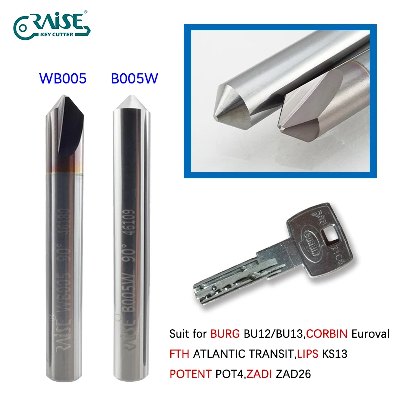 

0.9mm 90 degrees WB005 B005W Carbide Dimple Cutter Tracer Compatible with KEYLINE 303/304/305 PUNTO T-REX T-REX ADVANCE