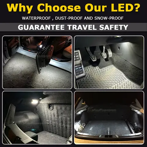 2X 12V LED Interior Lamp For Volvo V40 V60 S60 S80 XC40 XC60 XC70 XC90 White Door Courtesy Luggage Trunk Footwell Light Assembly 8 best sales volvo v60 model - №8