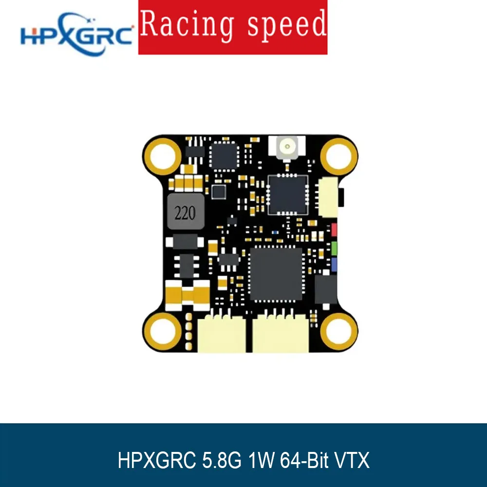 

HPXGRC Ultra 1W 5.8G FPV VTX, 64-bit Video Transmitter with Strong Penetration Stable Signal Easy Installation, for RC Drone