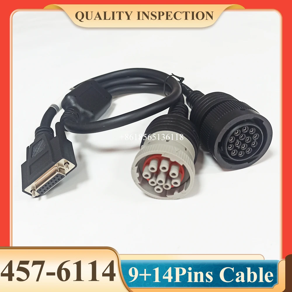 9+14Pin Ethernet Connection Cables 457-6114 4576114 for CAT ET4 Communication Adapter 478-0235 Diagnostic Tool Cable