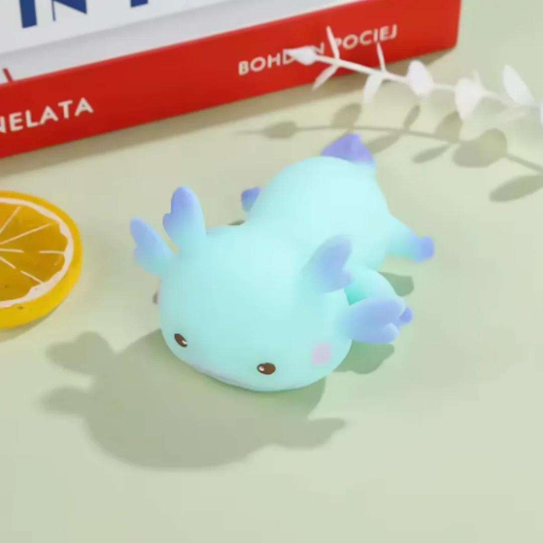 1/4pcs Axolotl Squeeze Ball Cute Fish Relax Cartoon Antistress Squishy Stress Relief Slow Rising For Adult Kids Stretch Toys