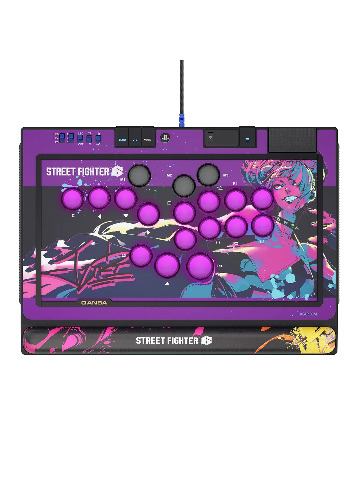 QANBA SAPPHIRE S1 Leverless Arcade Controller CAPCOM Street Fighter Juri Fightstick Dla PC/PS4/PS5/Steam — zdjęcie produktu 7