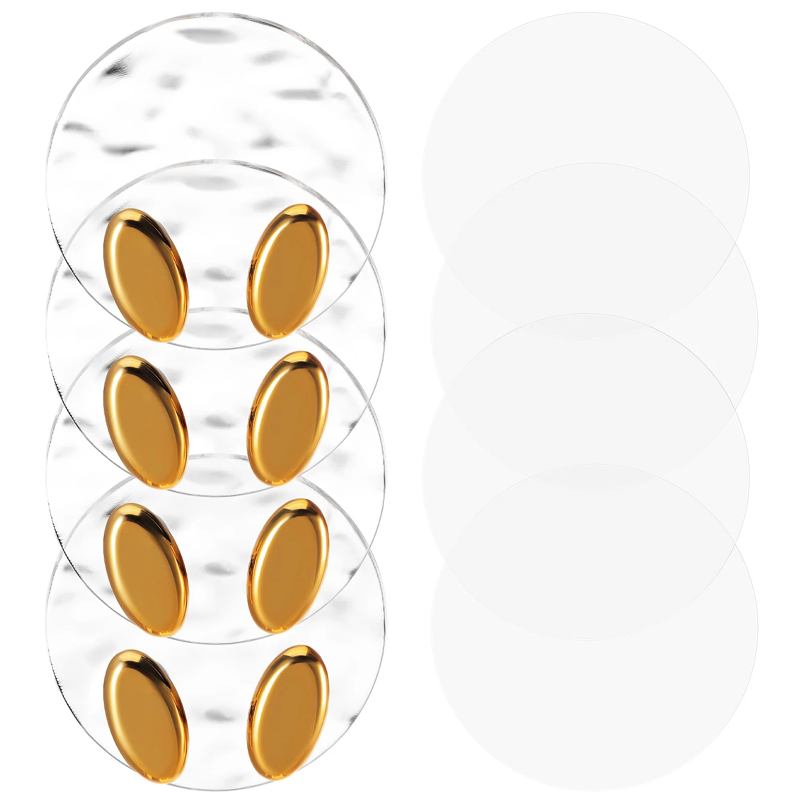 

4 Pcs Hooks Plug Plastic Adhesive Bracket Wall Holders Light Luxury Cable Clamp Golden