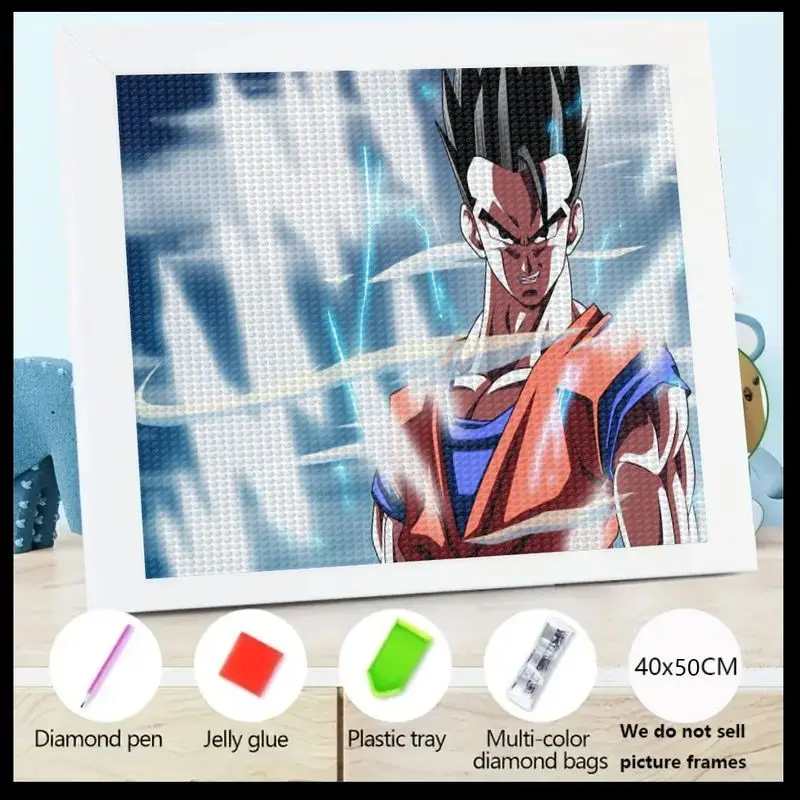 

1 шт. 5D DIY Dragon Ball Z Gohan Ultimate Form Аниме Набор для алмазной живописи, Полный дрель Кристалл Алмазная вышивка Набор для взрослых и
