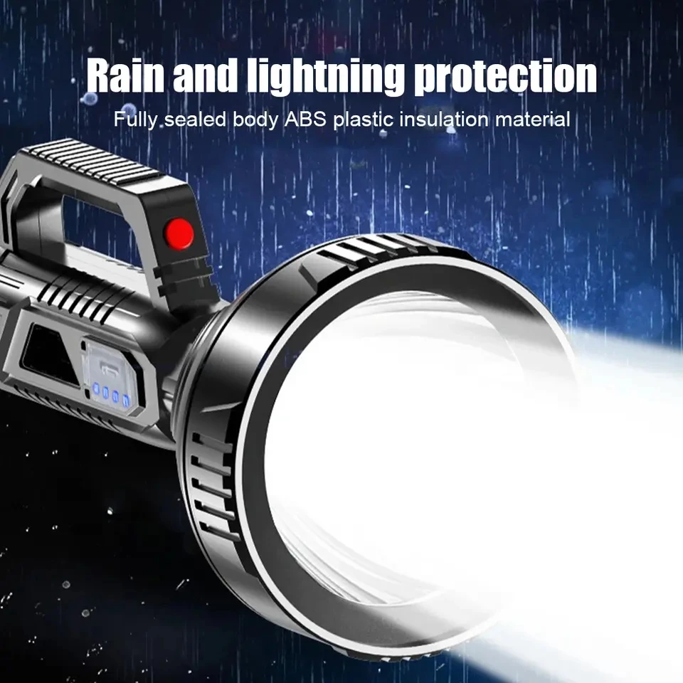 Super Bright P100 Led Flashlight High Power Long Shot Torch Rechargeable Searchlight Outdoor Camping Patrol Mine Searchlight