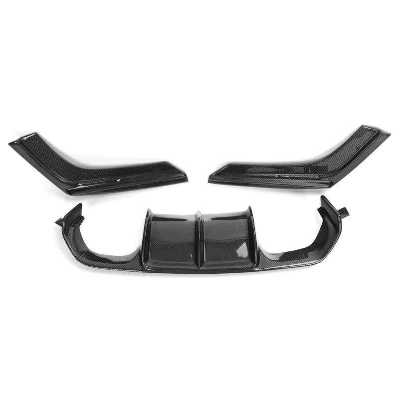 

Suitable for BMW F80M3/F82M4 modified real carbon fiber V model with lamp rear lip large surrounding bumper wholesale