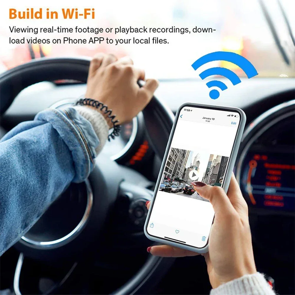 New WIFI Mini Car Recorder Vedio 1080P WIFI DVR ADAS Dash Camera Car DVR Camera Recorder DashCam For Android Car Radio