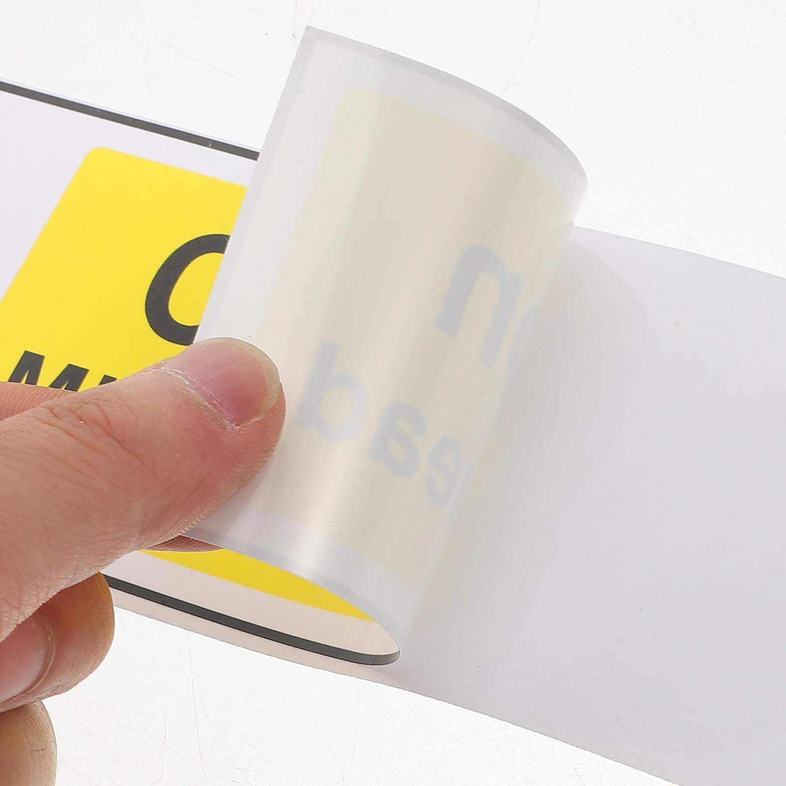 قطعتان من ملصقات تحذير السلامة، ملصقات علامات الحذر ذاتية اللصق لمصانع الآلات الصناعية و #5