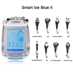 8 in 1 water microdermabrasion Oxygen Smart Ice Blue hydro Skin Care Facial jet aqua Peel small bubble BIO Oxygen facial machine