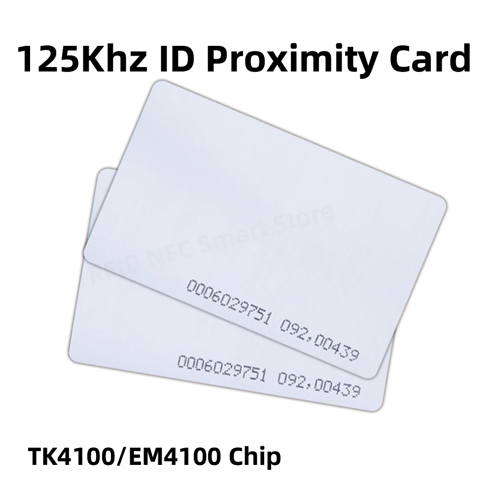 10pcs Access Control Card RFID Card 125KHz EM4100 TK4100 Smart Proximity Card RFID Tag Key for Access control Key Free Shipping