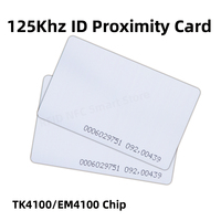 10pcs Access Control Card RFID Card 125KHz EM4100 TK4100 Smart  Proximity Card RFID Tag Key for Access control Key Free Shipping
