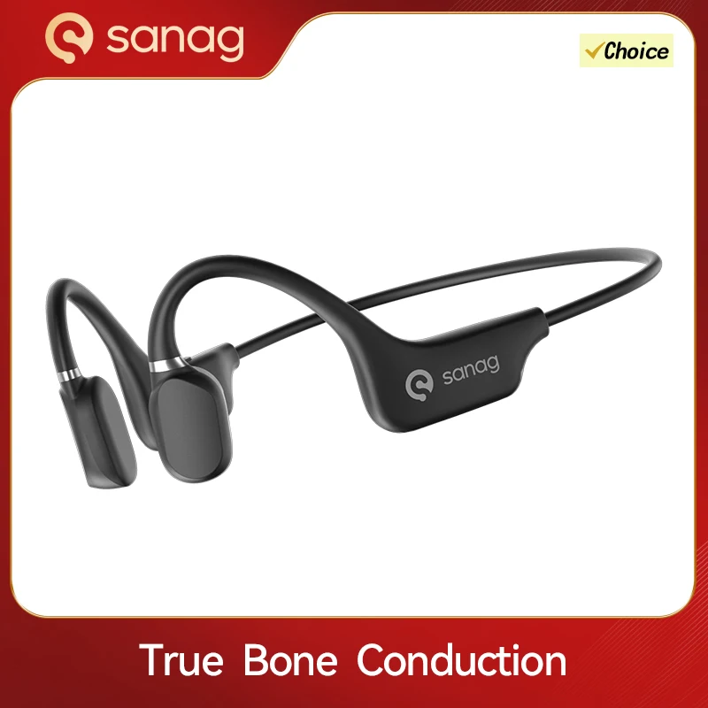 Sanag A5X True Bone Conduction Earphone Open Ear Bluetooth Wireless Sport Headphones Waterproof Headset 3D Stereo Sound