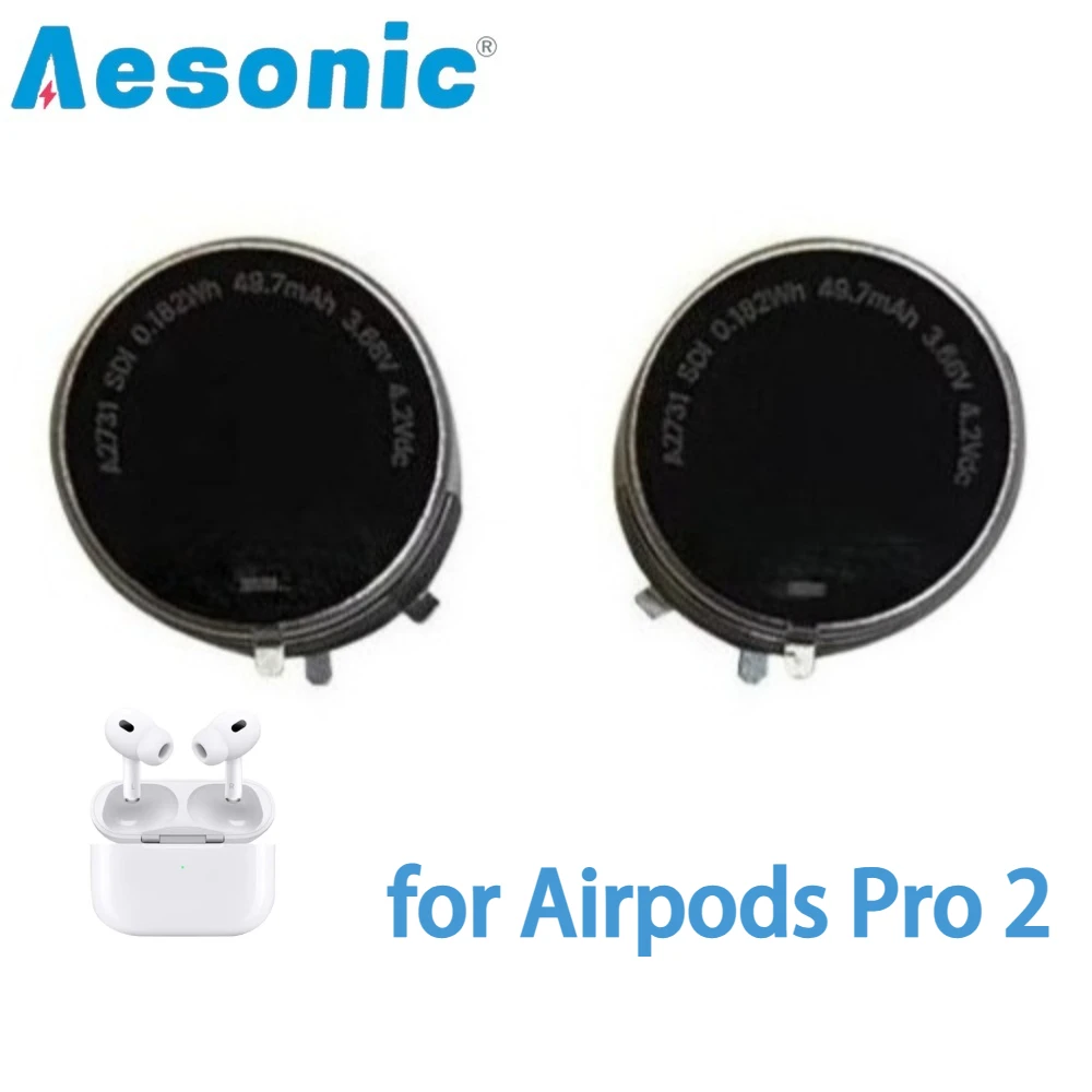 

2PCS Replacement Battery for Airpods Pro 2 TWS Bluetooth Earphone A2698 A2931 A2699 A3047 A3048 A3049 Wireless 2nd Generation