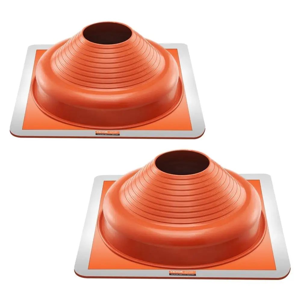 

2 Pcs Metal Roof Pipe Flashing Boot Fit 6 1/4 To 11 3/4 In Pipe High Temp Silicone