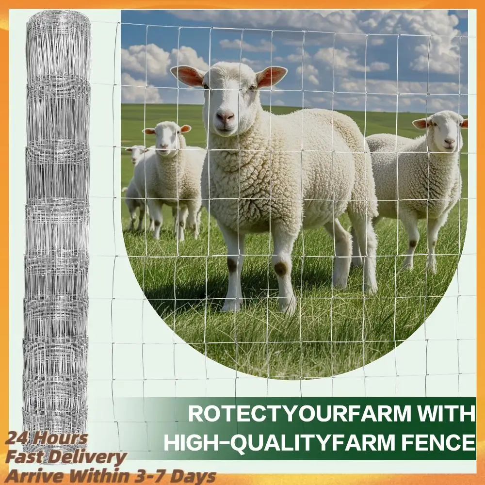 

12 Gauge Galvanized 4.9 X 328ft/5.9 X 164ft Garden Wire Fencing Metal Wire Netting Fencing for Yard Garden and Animal Protection