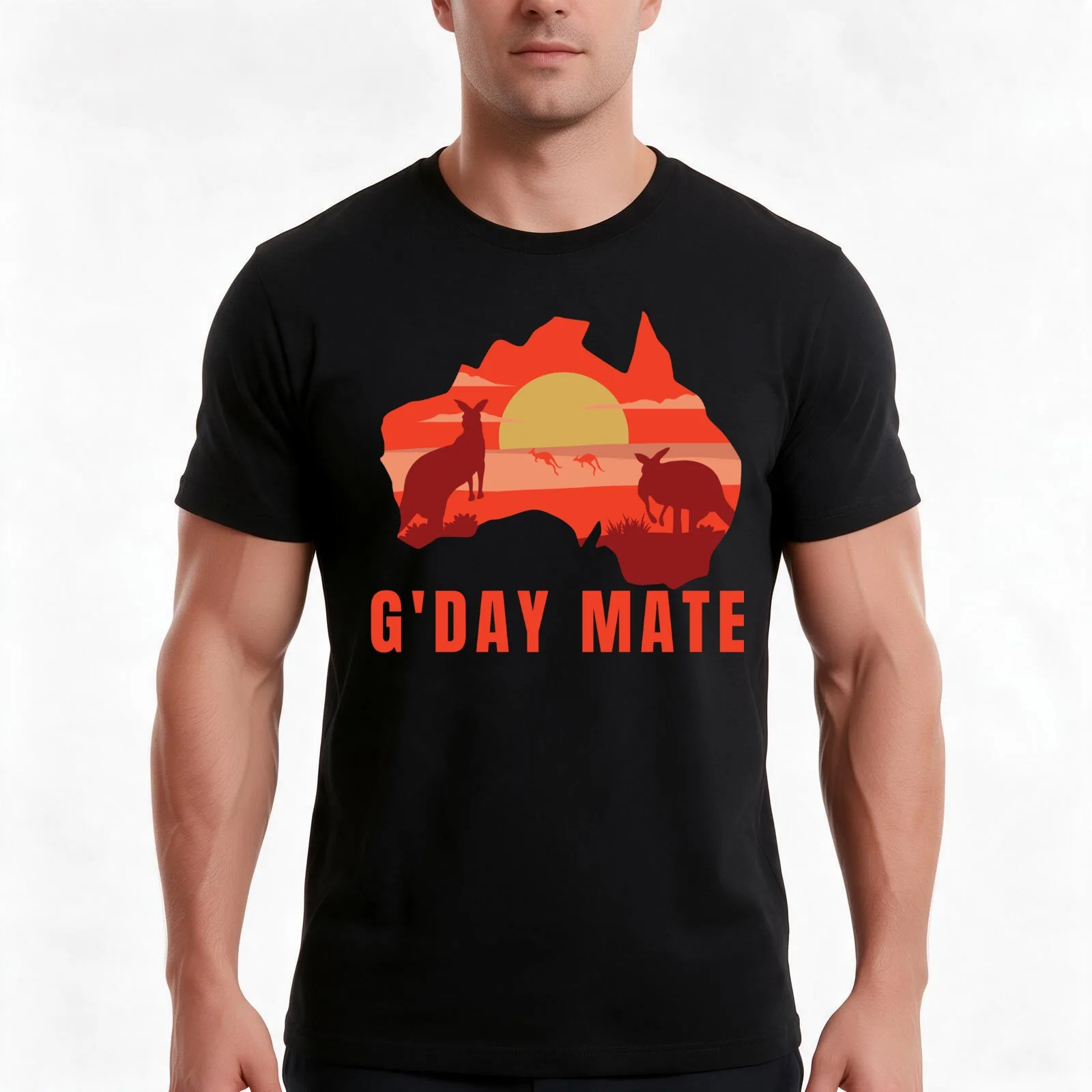 Australia Gday Day Mate Shirt Funny Kangaroo Australian Symbol T-Shirt Summer Casual Cotton Tee Oversized Streetwear Tops