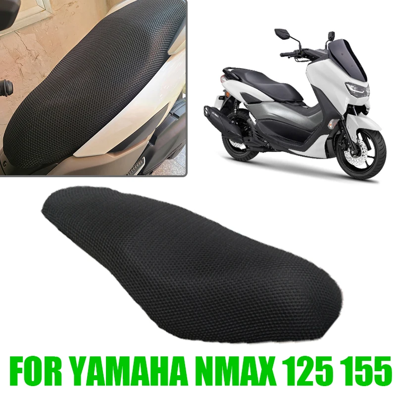 Seat Cushion Cover For Yamaha NMAX 155 NMAX125 NMAX155 N-MAX 125 Motorcycle Accessories Mesh Fabric Breathable Saddle Grid Pad