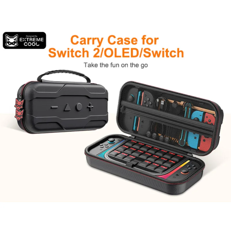 Dinofire Travel Carrying Protective Case For Nintendo Switch 2 Console EVA Hard Shell Storage Bag Pouch for Switch 2 Accessories
