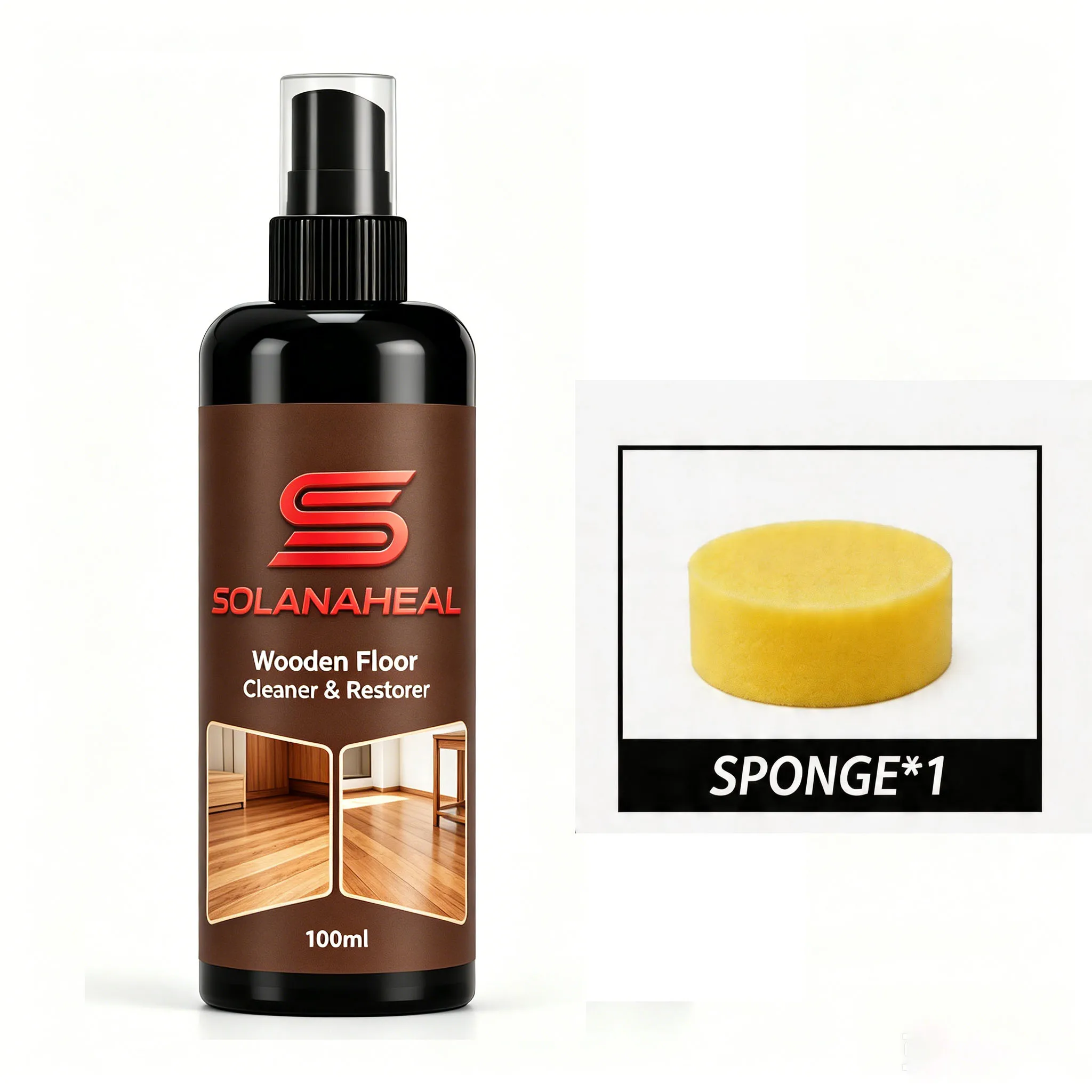 Wooden Floor Cleaner & Restorer, Revives & Polishes Hardwood Floors