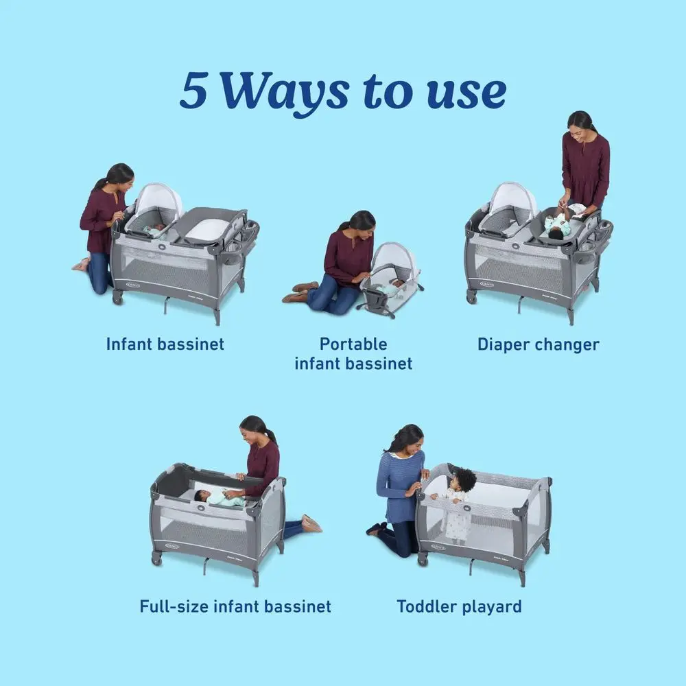 Przenośna łóżeczko-kokon i przewijacz w jednym: Close2Baby Playard, edycja Derby