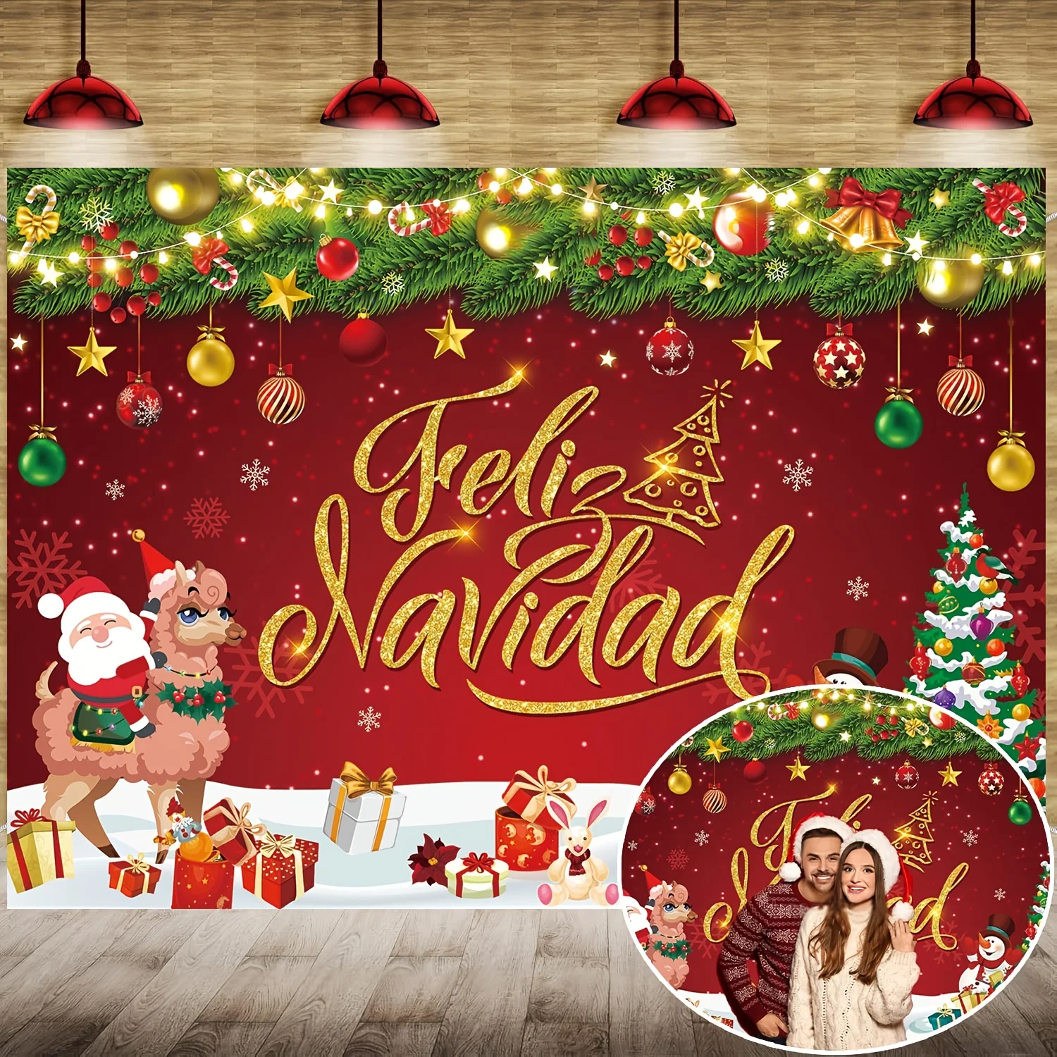 Frohe Weihnachten Party Dekoration Feliz Navidad Hintergrund mexikanische spanische Frohe Weihnachten Party Dekoration liefert Weihnachten Urlaub