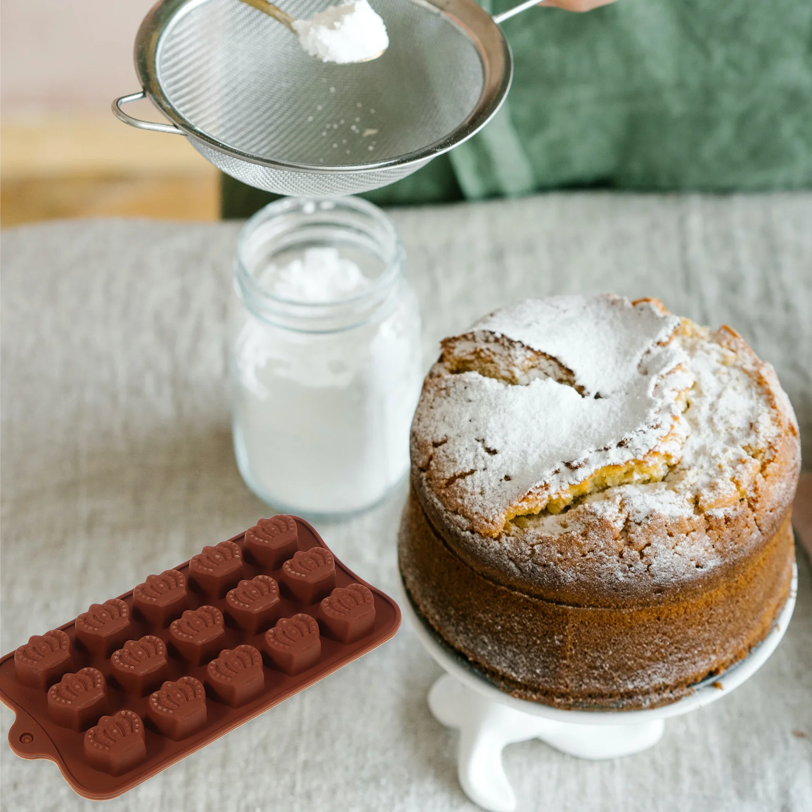 

2Pcs Chocolate Baking Molds Silicone Non-Stick Multi-Use Fondant Molds Easy Clean Baking Gadgets for Home and Professional Use