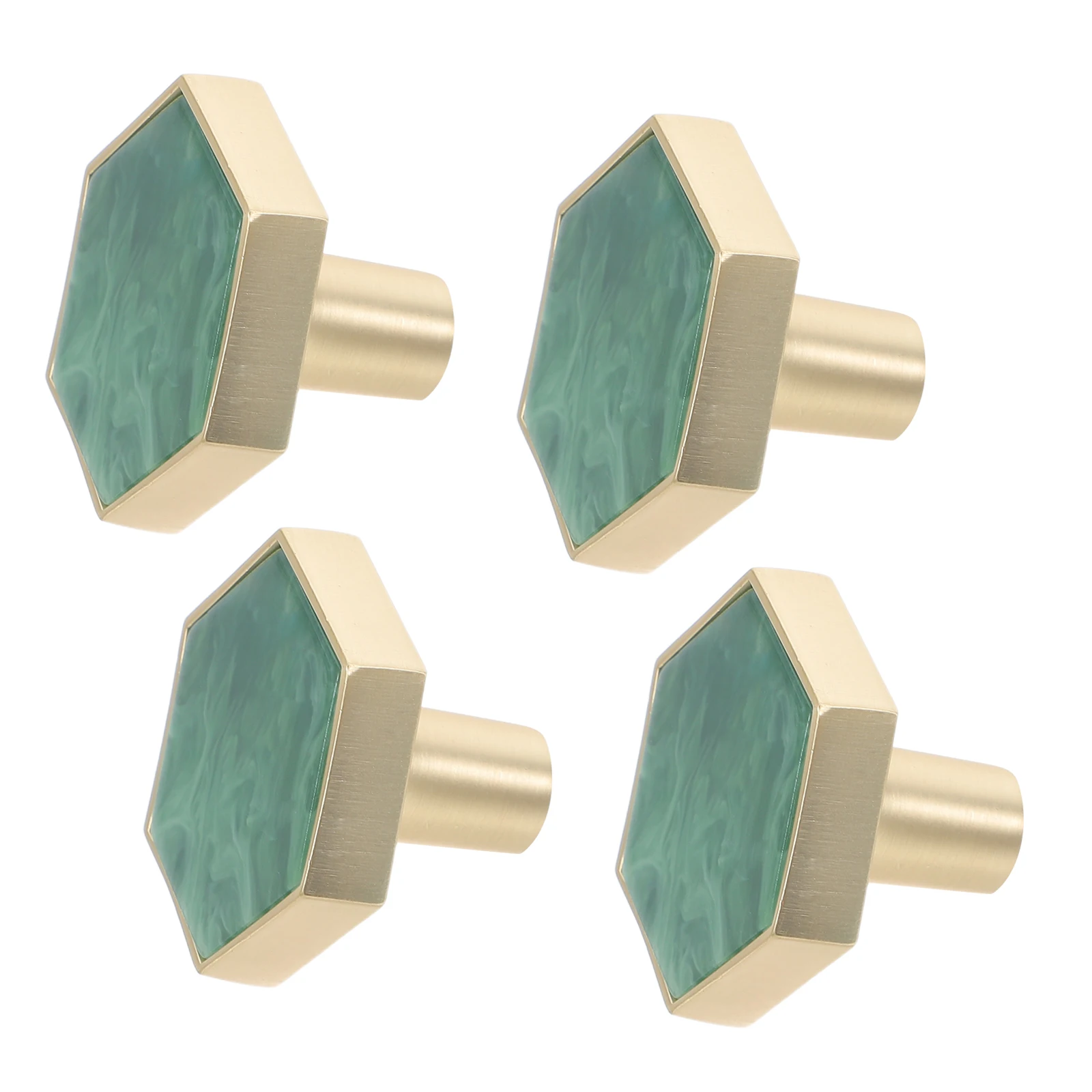 

4 Pcs Brass Door Handle Decorative Drawer Handles Single Hole Cabinet Knobs Hardware Pulls Zinc Alloy Closet
