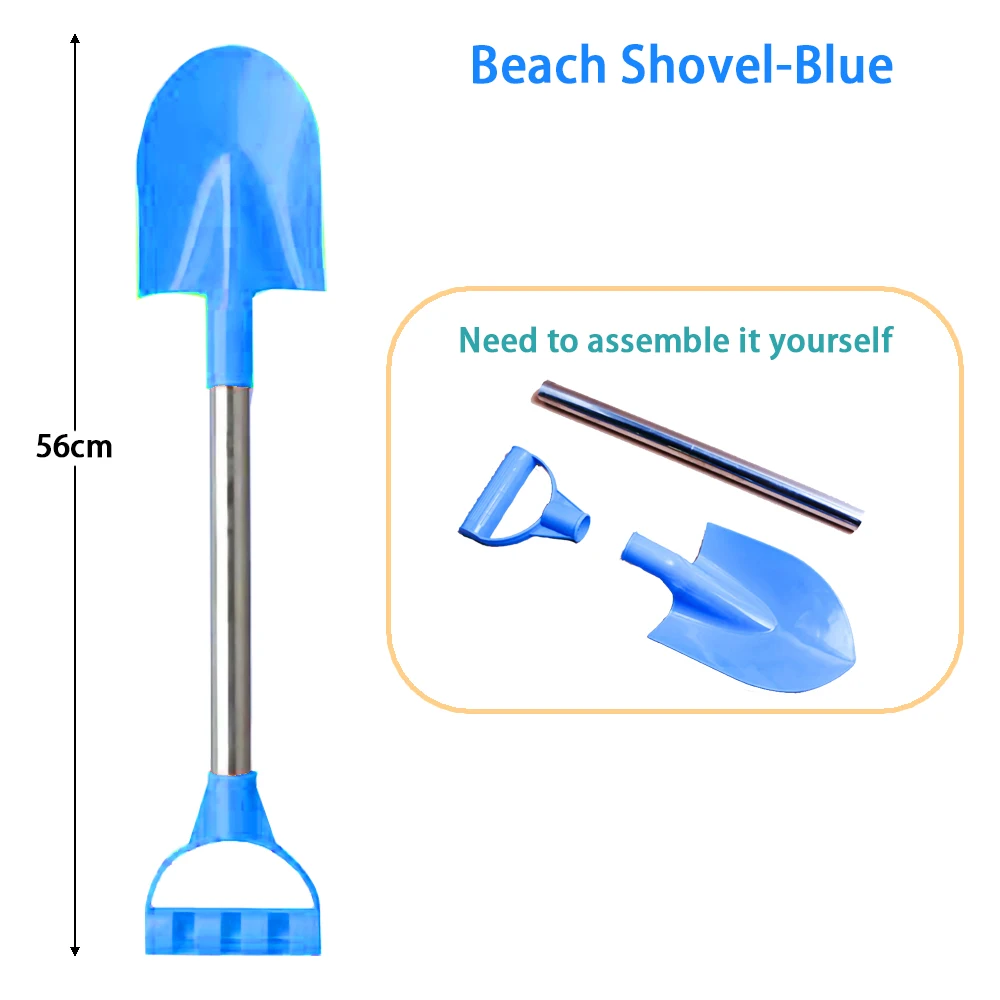 Kinderen Strand Schop 56 Cm Roestvrij Staal Puntige Schop Speelgoed Zand Sneeuw Verdikte Speelhuis Strand Schop Outdoor Speelgoed Kids gift