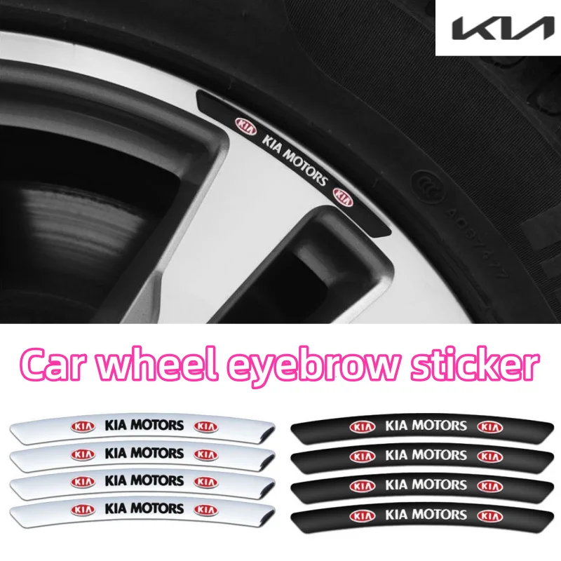 

4 piece Wheel Sticker Modified Wheel Eyebrow Tire Car Labeling For Kia Soul Sportage K5 K2 K3 K4 Freddy Souranto rio Sportage R