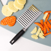 Stainless Steel Wavy Knife Potato Chip Slicer Dough Vegetable Fruit Chopper French Fry Maker Tools Cooking Kitchen Potato Cutter