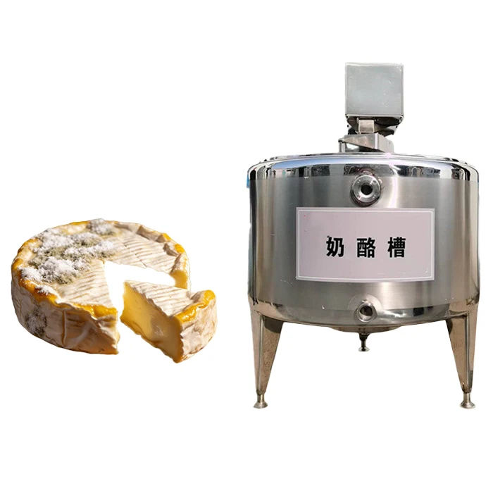 Small Automatic Cheese Process Tank Mozzarella Cheese Making Machine for Small Dairy Plant Jacketed Cheese Vat with Agitator view 5