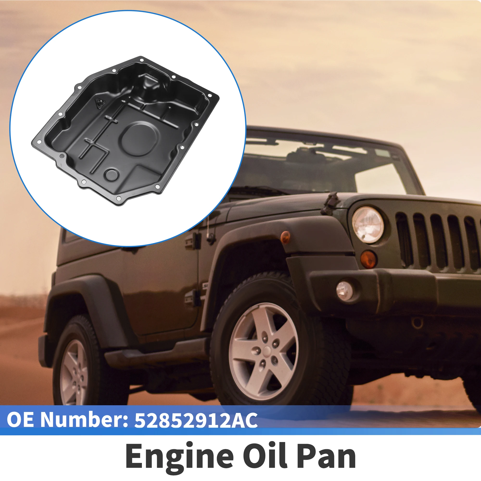 UXCELL 1 Pc No.52852912AC Engine Oil Pan for Dodge Durango 2005-2009 for Jeep Liberty 2003-2011 for Chrysler 300 2005-2010