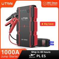 UTRAI 1000A Jump Starter Power Bank Starting Device Portable Charger Emergency Booster 12V Car Battery Jump Starter