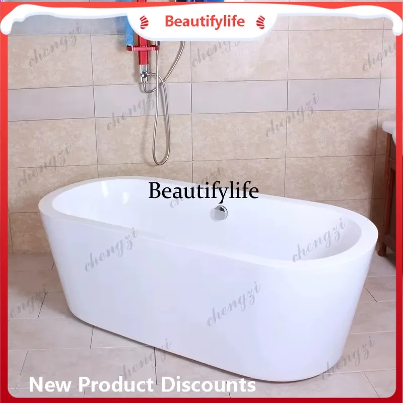 E182 European boutique, seamless bathtub, independent double-layer acrylic thermal insulation bathtub
