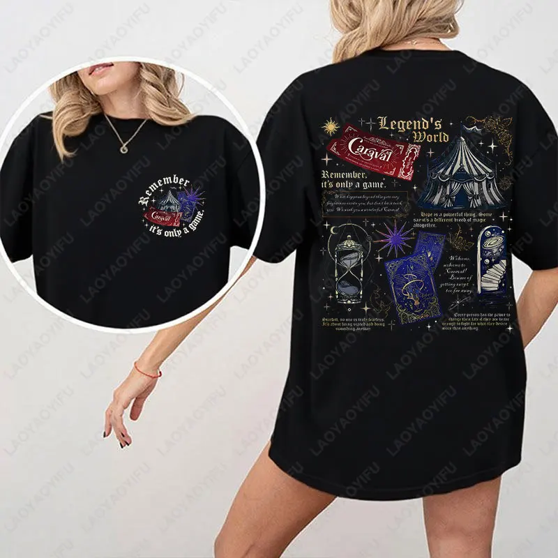 

Caraval Bookish Tella Dragna Tees Trilogy Merch Stephanie Garber Tops Inspired Fantasy Reader Gift Tshirt Men Women Cotton Shirt