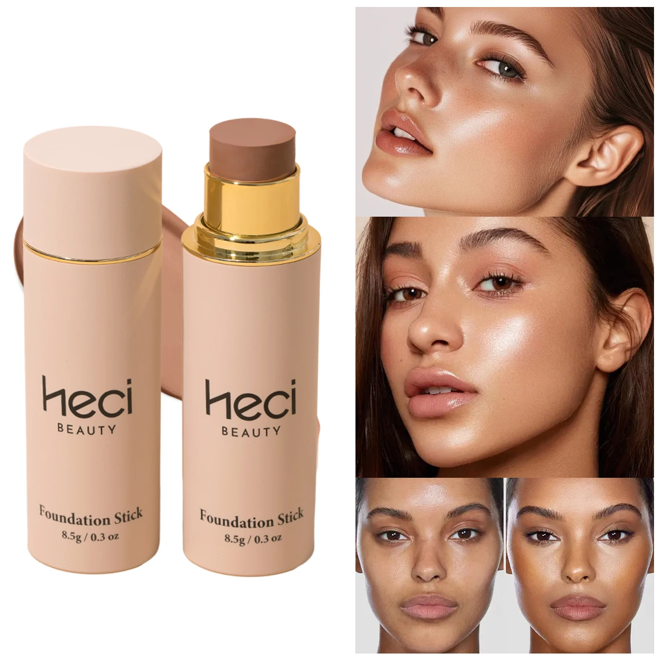 Shine-Free + Balance Foundation Stick, Multi-Use Face Makeup and Contour Stick For Natural, Matte Coverage, 1 Count