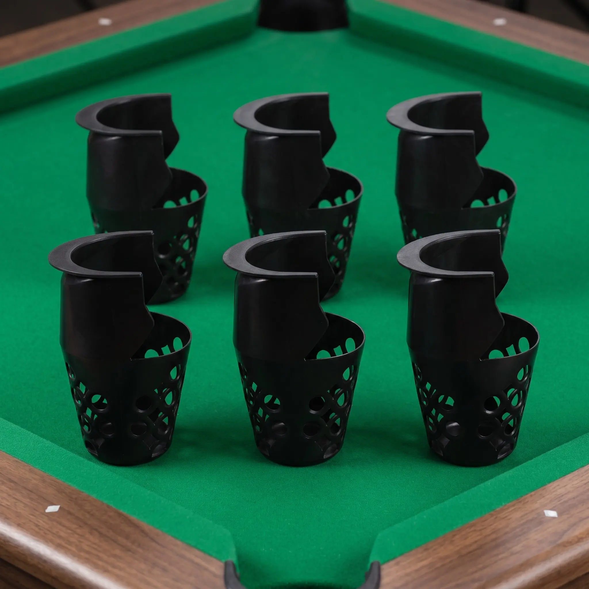 6pcs Pool Table Pockets Billiard Bag Set Ball Store Net Basket Leg Shims Pocket Reducers Corner Pockets Equipment Storage Holder