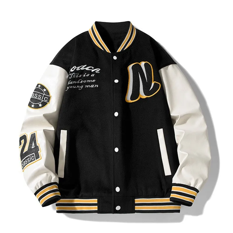 Men's-Embroidered-Jacket-Baseball-Jacket-American-Retro-Couple-Jacket-Brown-School-Uniform-Jacket-Autumn-Jacket-Fashionable