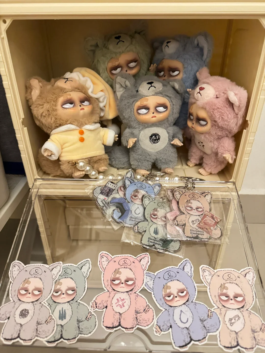 

New Product In Stock Sleepless Grumpi Insomnia Runaway Baby Vinyl Blind Box Pendant Desktop Ornament Female Birthday Gift