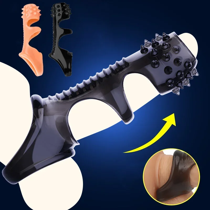 실리콘 재사용 가능한 속박 지연 사정 페니스 수탉 순결 세트 남성용 섹스 토이 자극 여성 Clitoris 섹스 제품