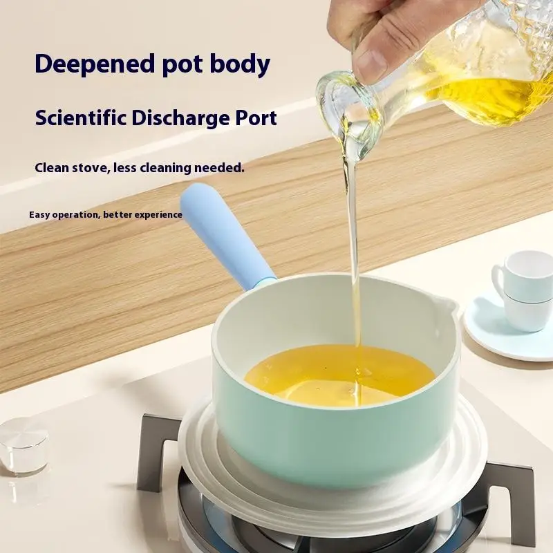 Mini Slow Cooker, New Ceramic Glaze, Oil Splash, Hot Milk Pot, Deeply Utilizing All-Purpose Stove Plate, Multifunctional Metal