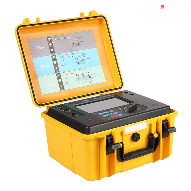 Earth Ground Resistance Tester Two Three Wire Earth Resistance Meter 0.01Ω~2000Ω