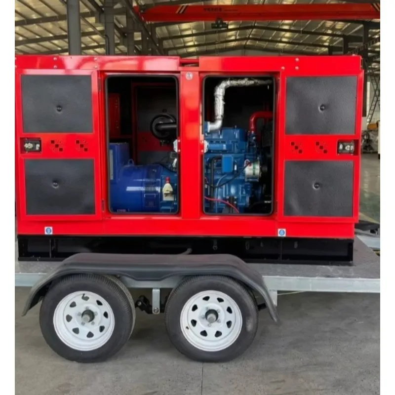 Agricultural Machinery Generator 30kva 50kva 75kva 100kva Generator with Trailer Three Phase 50HZ 60HZ