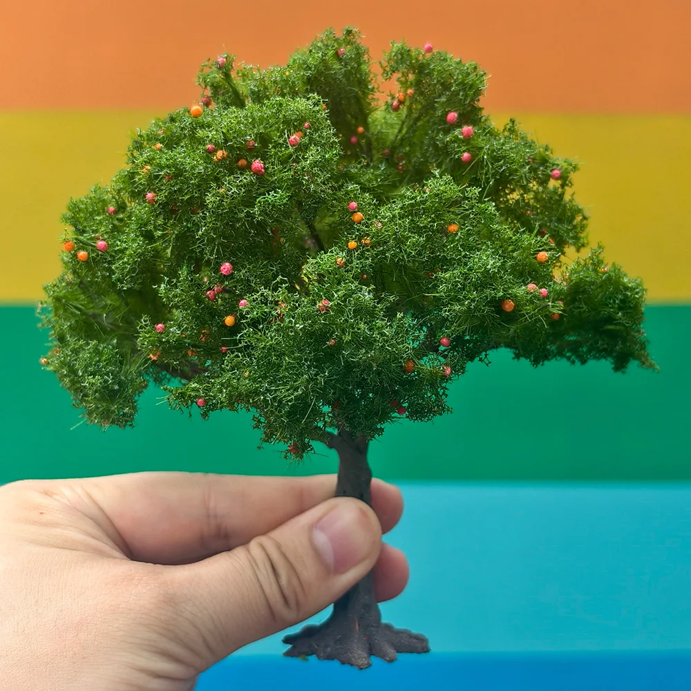 철도 기차 레이아웃/군사 풍경/디오라마/샌드 테이블 풍경을 위한 인공 소형 와이어 나무 모델 시뮬레이션 식물