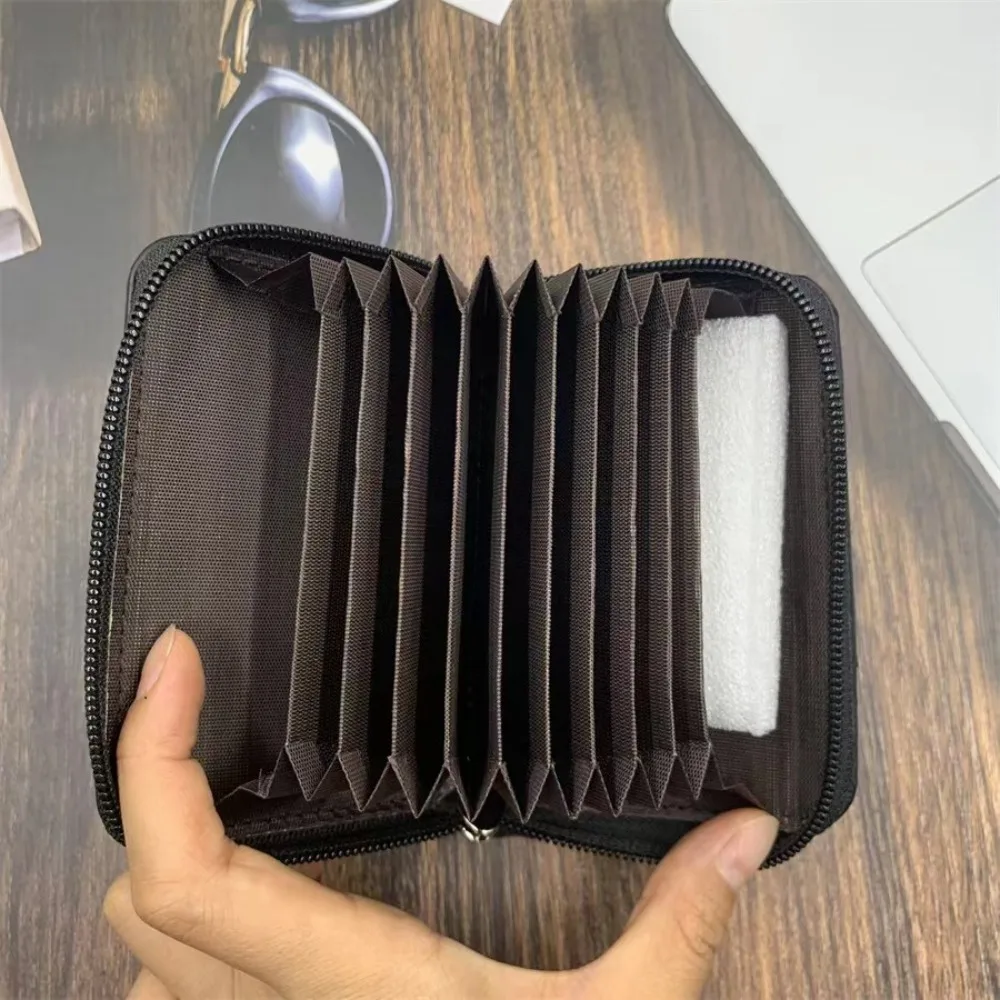 Minimalist Anti-theft Brush Short Wallet Anti Demagnetization Multiple Pockets Card Bag Large Capacity Coin Purse Men