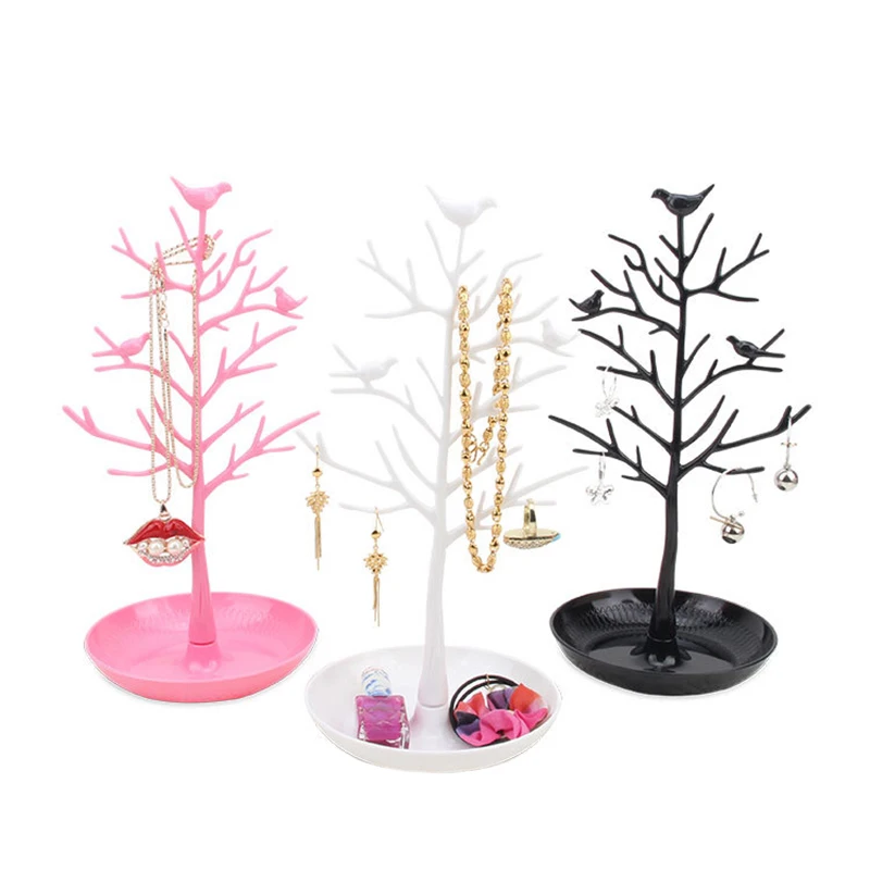 1pc Earrings Necklace Ring Bracelet Jewelry Storage Display Stand Tray Tree Watch Racks Jewelry Organizer Holder